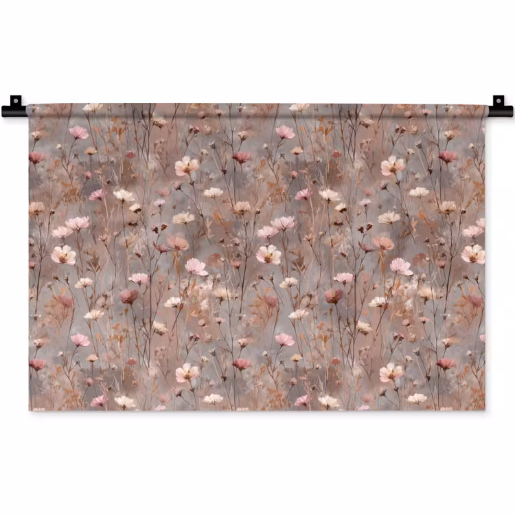 Bloemen - Wild - Pastel Wandkleed katoen klein 269 -zz3d