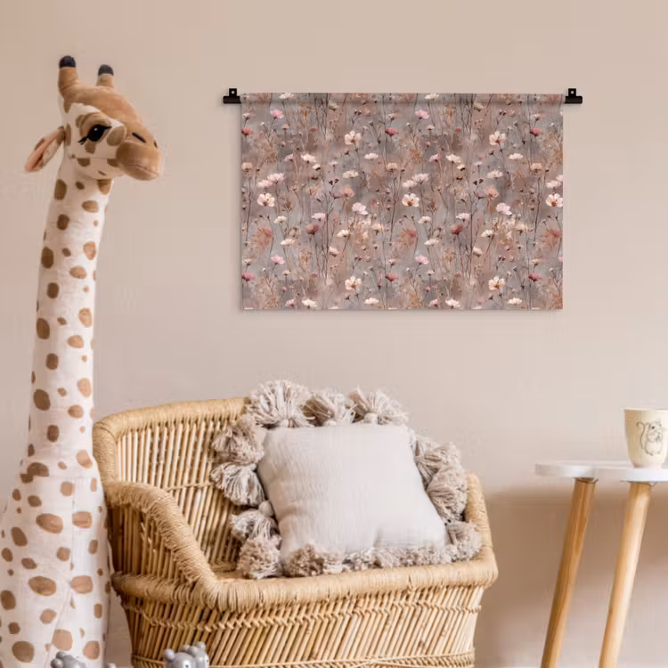 Bloemen - Wild - Pastel Wandkleed katoen klein 269 -wsfeer5_kind