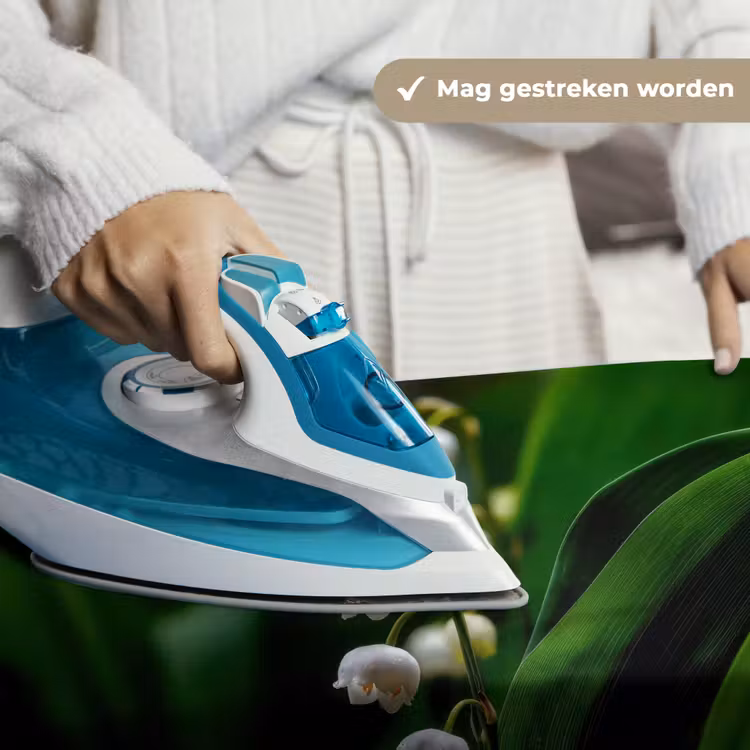 Bloemen - Wit - Bladeren - Lelietjes Wandkleed katoen klein -sfeer9