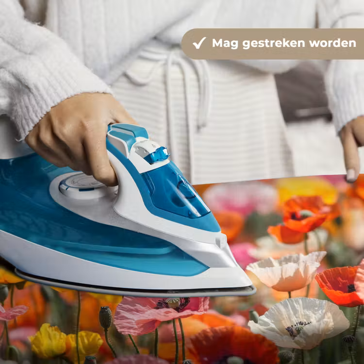 Bloemenveld - Klaprozen - Kleurrijk Wandkleed katoen klein -sfeer9