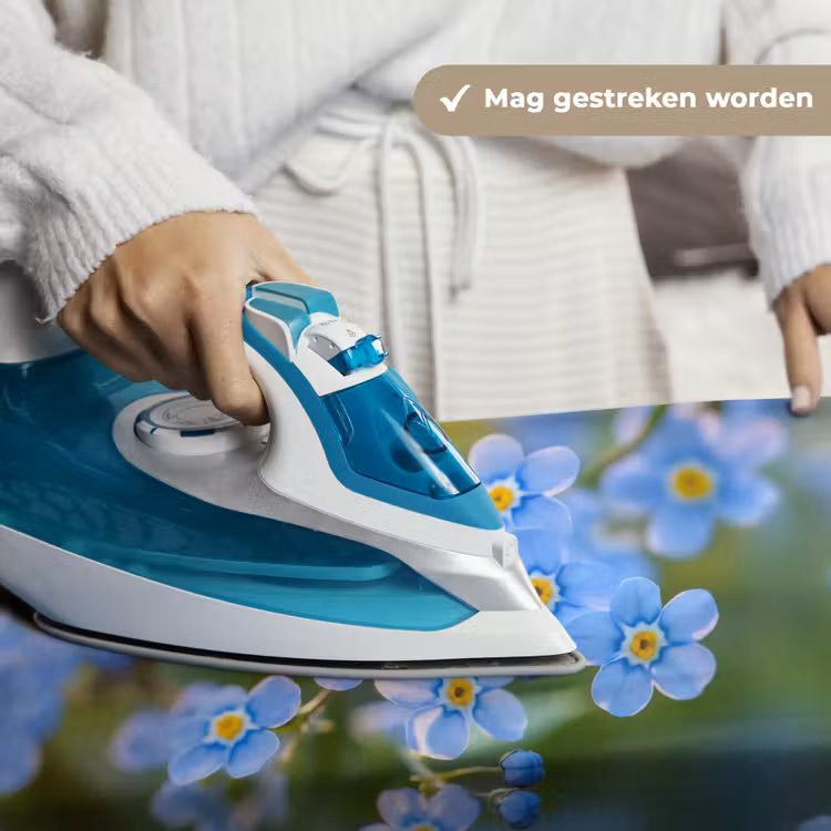 Bloemetjes - Blauw - Vergeet mij nietjes Wandkleed katoen klein -sfeer9
