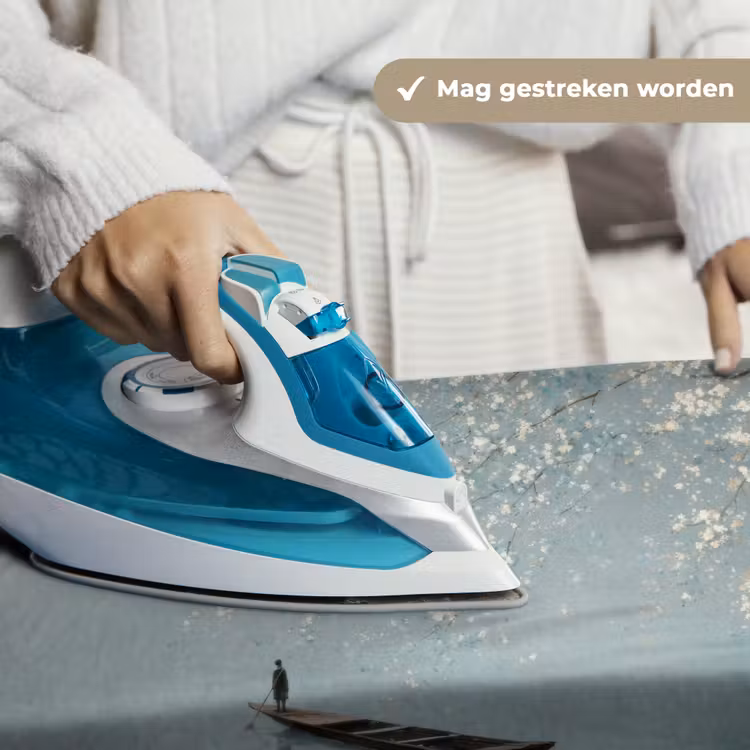 Bloesems - Minimalistisch - Wateroppervlak - Boot Wandkleed katoen klein -sfeer9