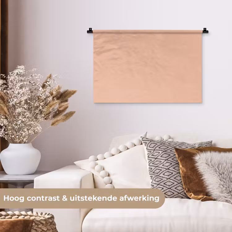 Blush - Terracotta - Nude Wandkleed katoen klein 269 -sfeer1