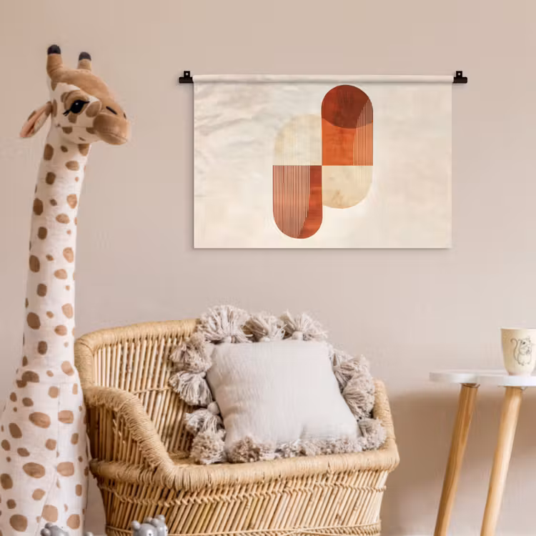 Bogen - Beige - Vormen Wandkleed katoen klein -wsfeer5_kind