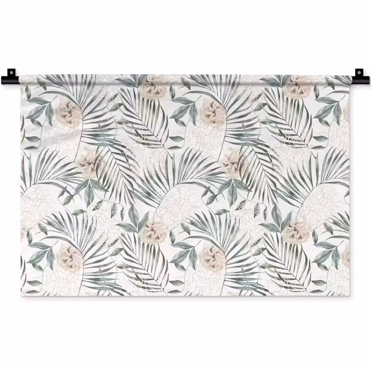 Bohemian - Bloemen - Bladeren - Jungle - Tropical Wandkleed katoen klein -zz3d