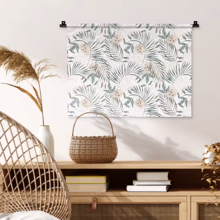 Boho - Jungle - Bloemen - Bladeren Wandkleed katoen klein -sfeer5