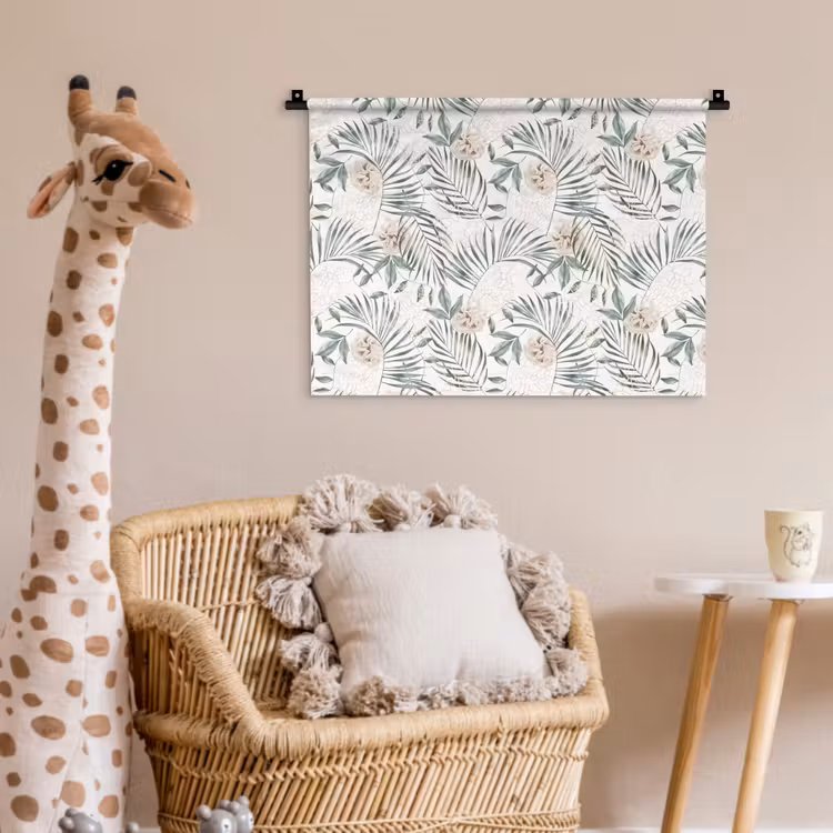 Boho - Jungle - Bloemen - Bladeren Wandkleed katoen klein -wsfeer5_kind