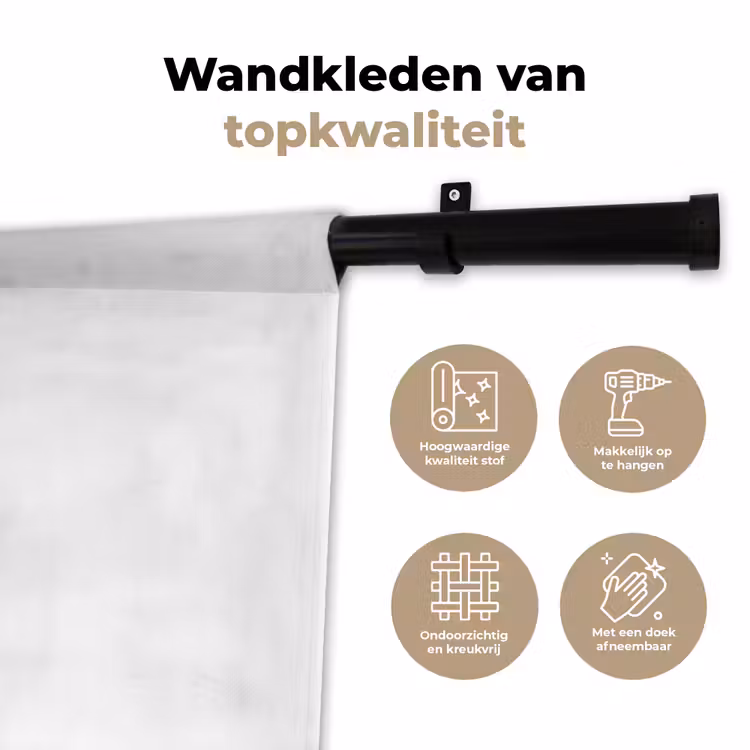 Bokshandschoen - Zwart - Hand Wandkleed katoen klein -sfeer2
