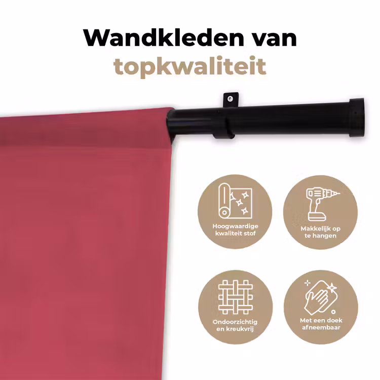 Bold - Berry - Rood Wandkleed katoen klein 269 -sfeer2