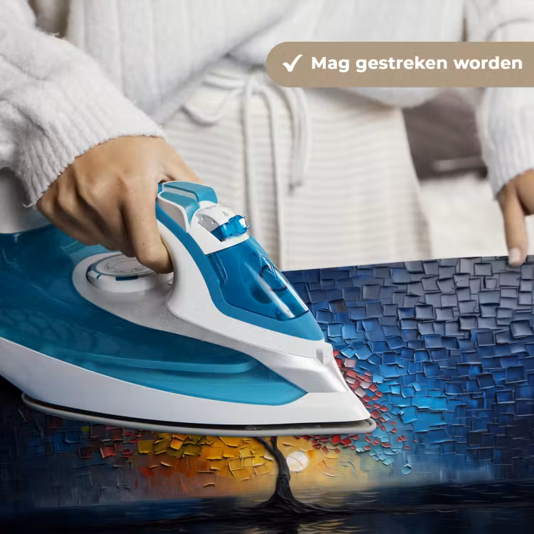 Boom - Blauw - Bladeren - Vakken Wandkleed katoen klein -sfeer9