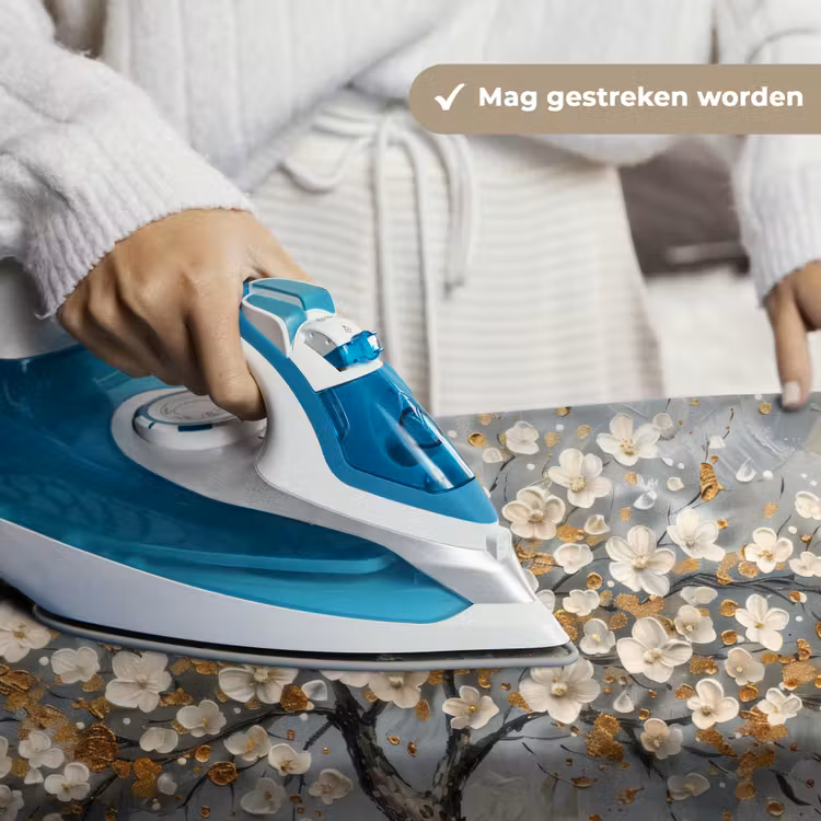 Boom - Bloemen - Wit - Natuur - Kunst Wandkleed katoen klein -sfeer9