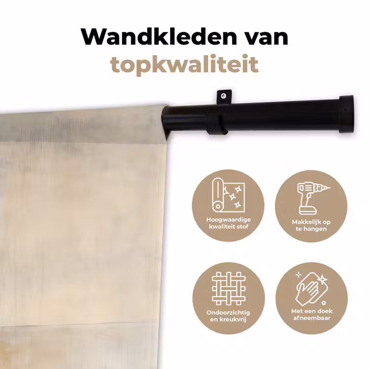 Boom - Vlakken - Takken - Kleurverloop Wandkleed katoen klein -sfeer2