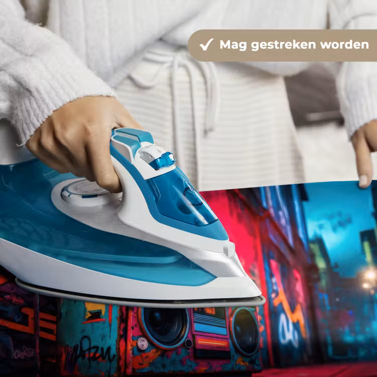 Boombox - Rood - Graffiti - Neon Wandkleed katoen klein -sfeer9