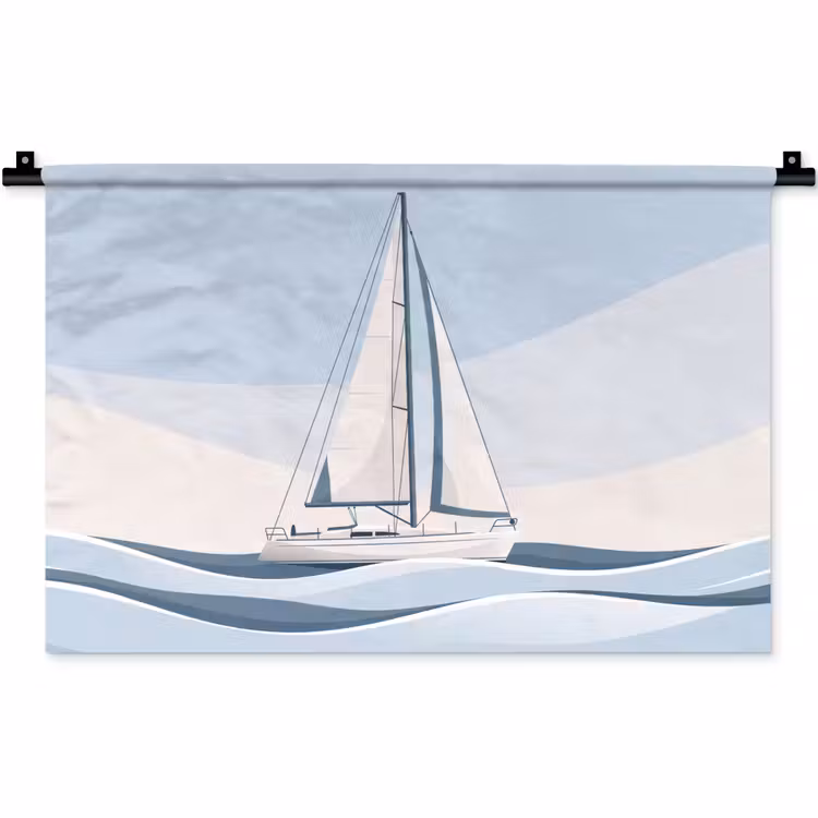 Boot - Zeil - Zee - Modern - Beige Wandkleed katoen klein -zz3d