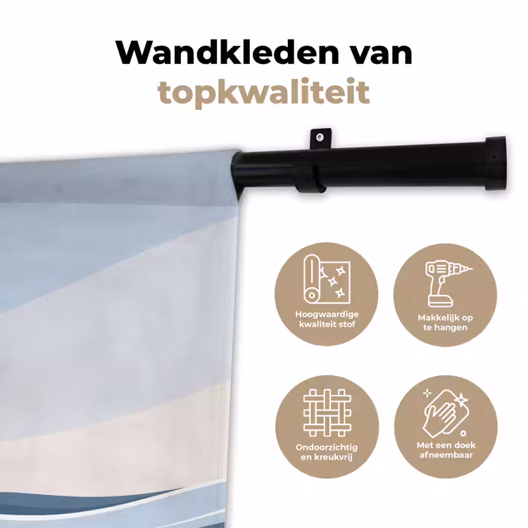 Boot - Zeil - Zee - Modern - Beige Wandkleed katoen klein -sfeer2