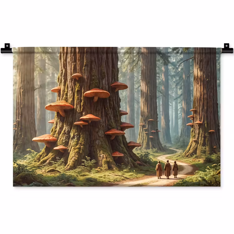 Wandkleed - Bos - Bomen - Natuur - Bos - Bomen - Natuur Wandkleed katoen klein