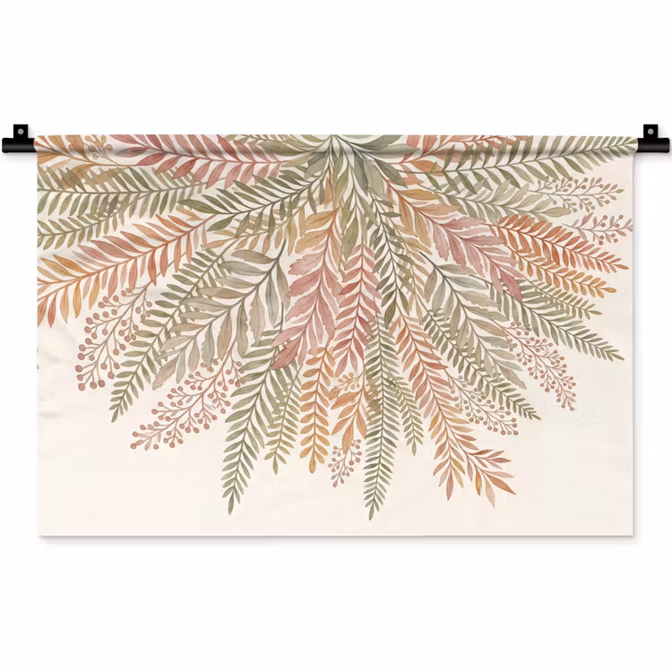 Botanisch - Aquarel - Kleurrijk Wandkleed katoen klein -zz3d