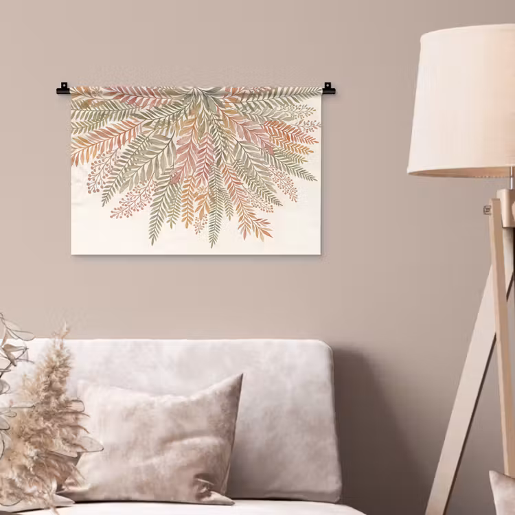 Botanisch - Aquarel - Kleurrijk Wandkleed katoen klein -sfeer4