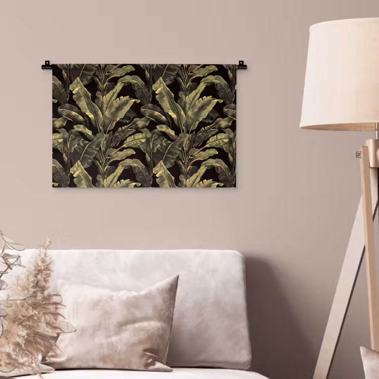 Botanisch - Bladeren - Groen Wandkleed katoen klein 269 -sfeer4