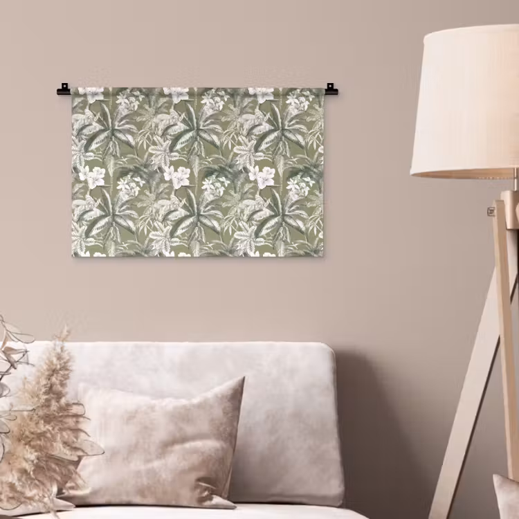 Botanisch - Bloemen - Groen Wandkleed katoen klein 269 -sfeer4