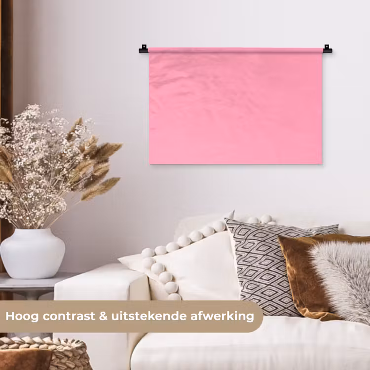 Bubblegum - Pink - Roze Wandkleed katoen klein 269 -sfeer1
