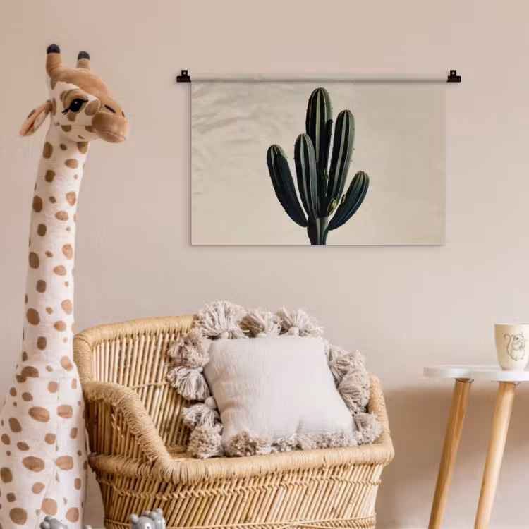 Cactus - Subtiel - Groen Wandkleed katoen klein -wsfeer5_kind