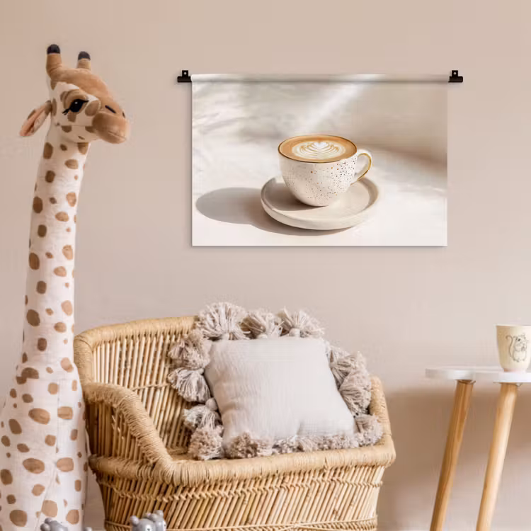 Cappuccino - Schuim - Schotel - Beige Wandkleed katoen klein -wsfeer5_kind