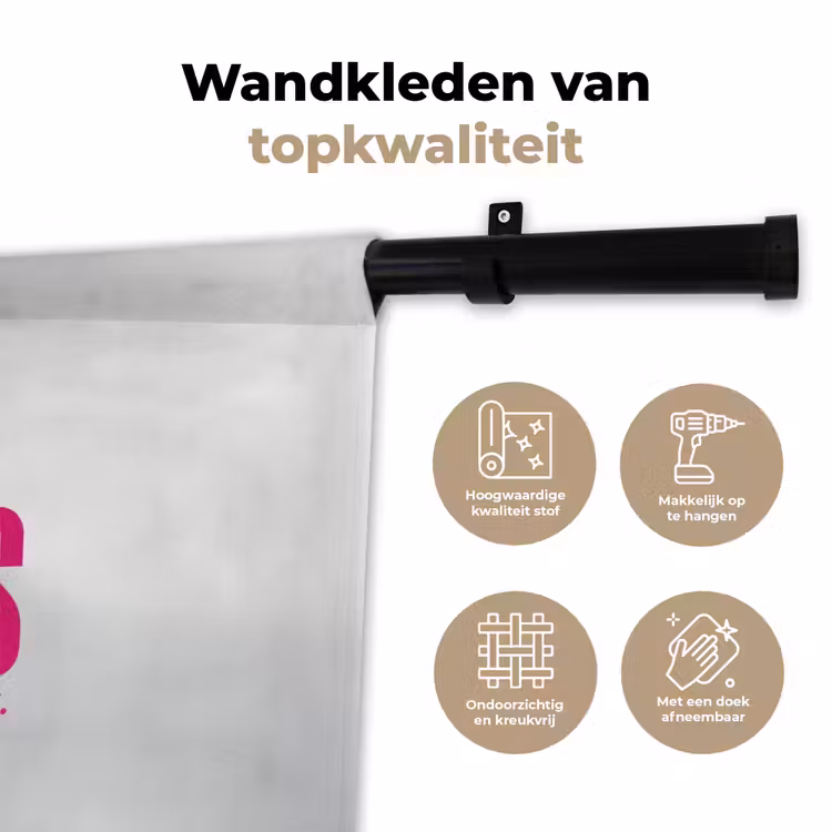 Catch flights not feelings - Vliegtuig - Roze Wandkleed katoen klein -sfeer2