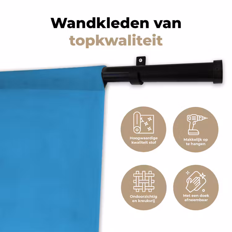 Cerulean - Breeze - Blauw Wandkleed katoen klein 269 -sfeer2