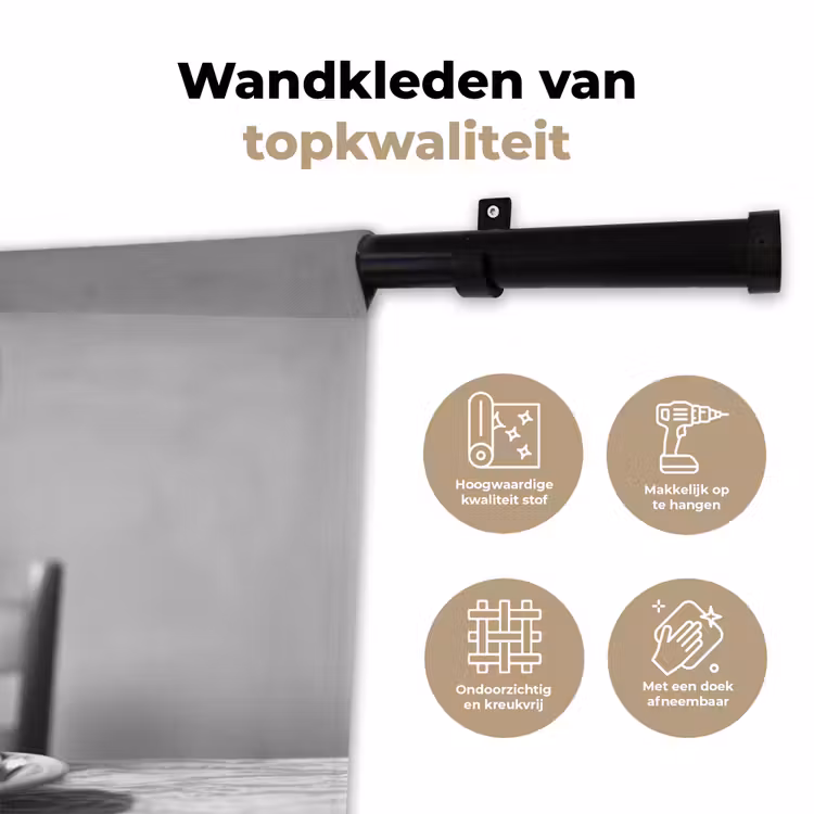 Chihuahua - Hond - Zonnebril - Humoristisch - Zwart - Wit - Spaghetti Wandkleed katoen klein -sfeer2