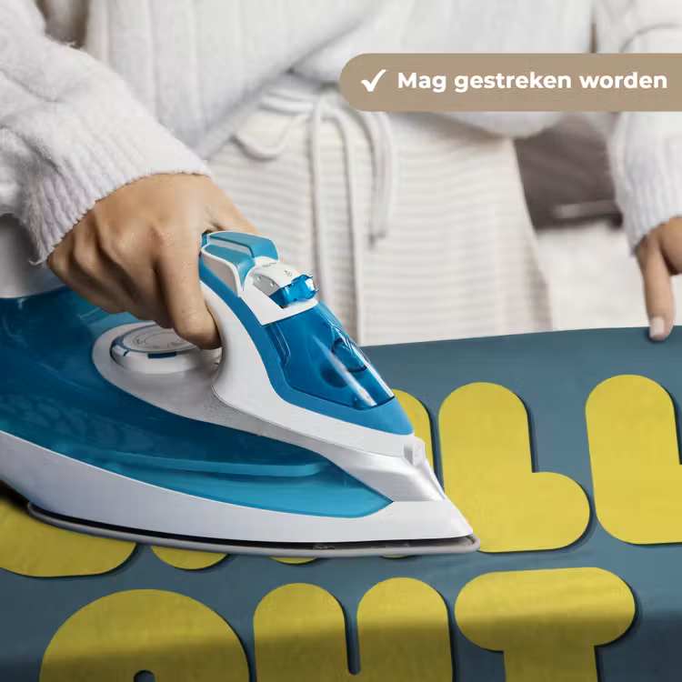 Chill out - Geel - Blauw Wandkleed katoen klein -sfeer9