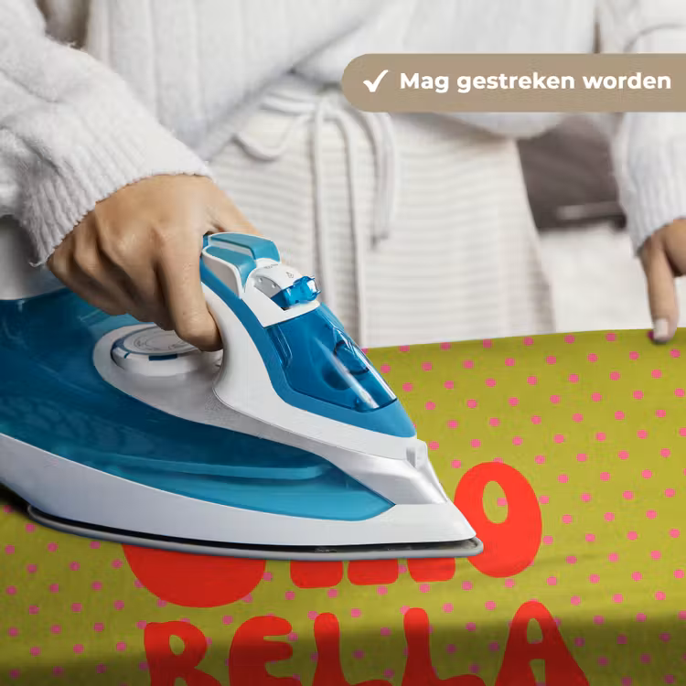 Ciao bella - Rood - Groen - Stippen Wandkleed katoen klein -sfeer9