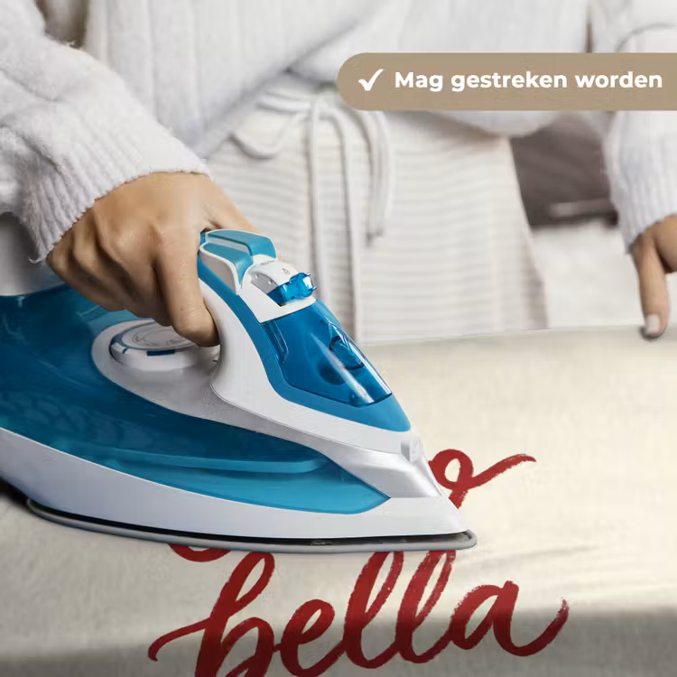 Ciao bella - Rood - Wit - Minimalistisch Wandkleed katoen klein -sfeer9
