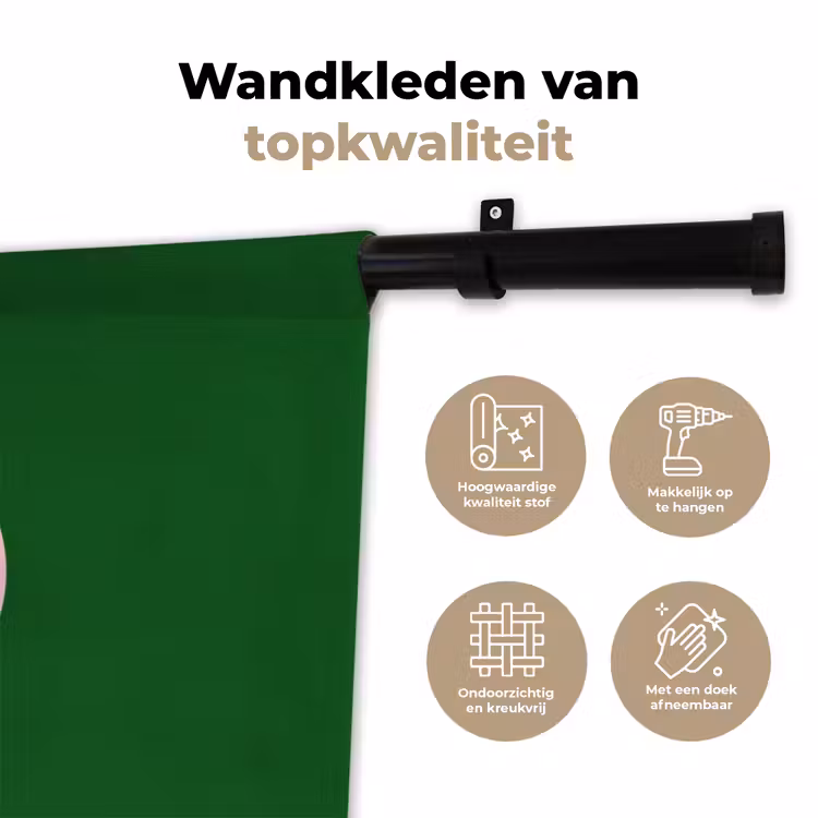 Cirkel - Roze - Tekst - Art Wandkleed katoen klein -sfeer2