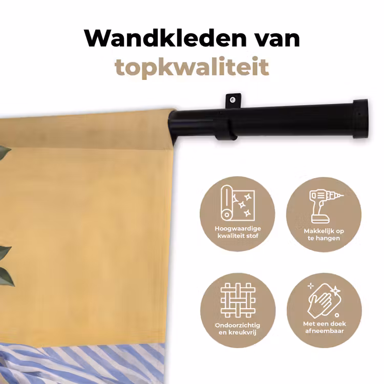 Wandkleed - Citroen - Stilleven - Modern - Citroen - Stilleven - Modern Wandkleed katoen klein