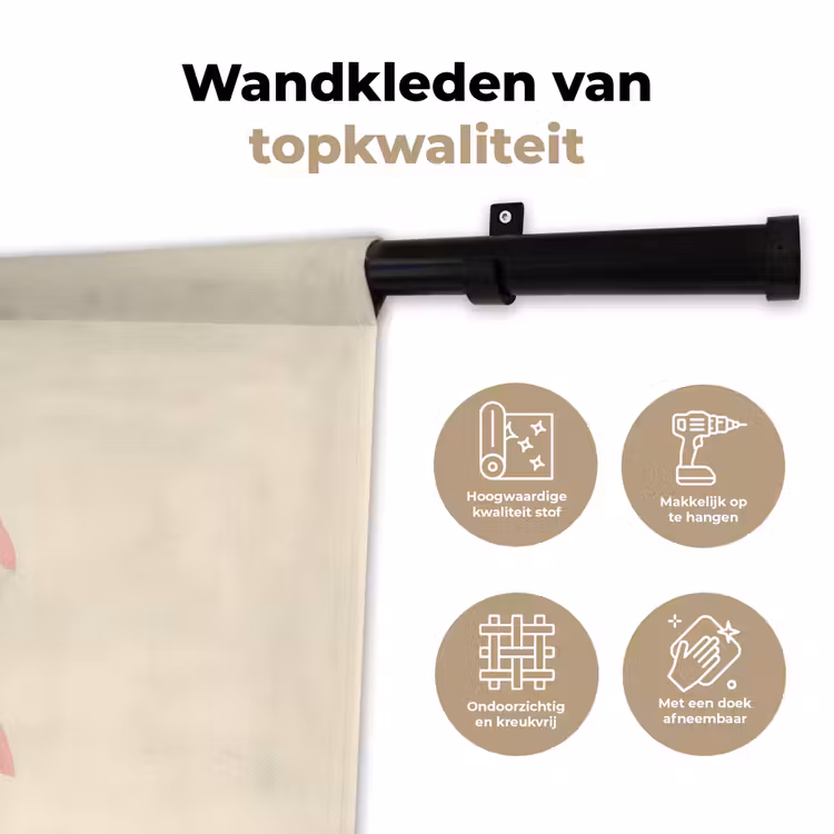 Citroenen - Felgeel - Tak - Bladeren Wandkleed katoen klein -sfeer2