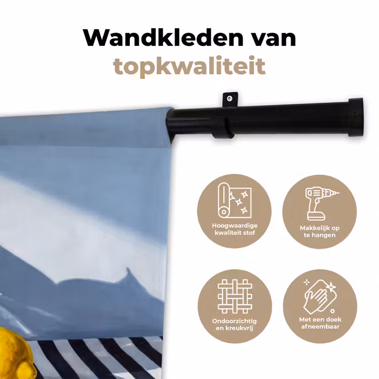 Wandkleed - Citroenen - Fruit - Geel - Citroenen - Fruit - Geel Wandkleed katoen klein