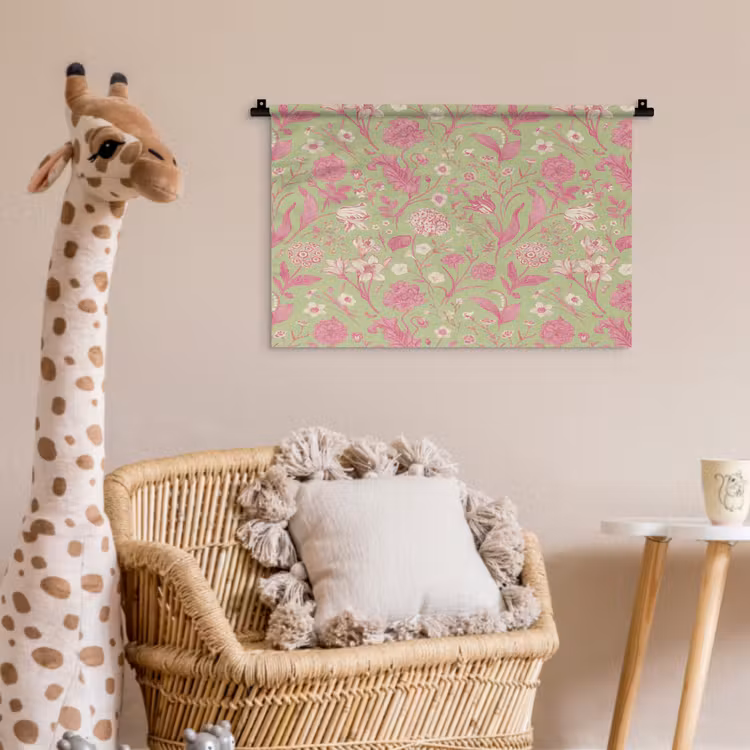 Classic - Pink - Mint Wandkleed katoen klein 269 -wsfeer5_kind