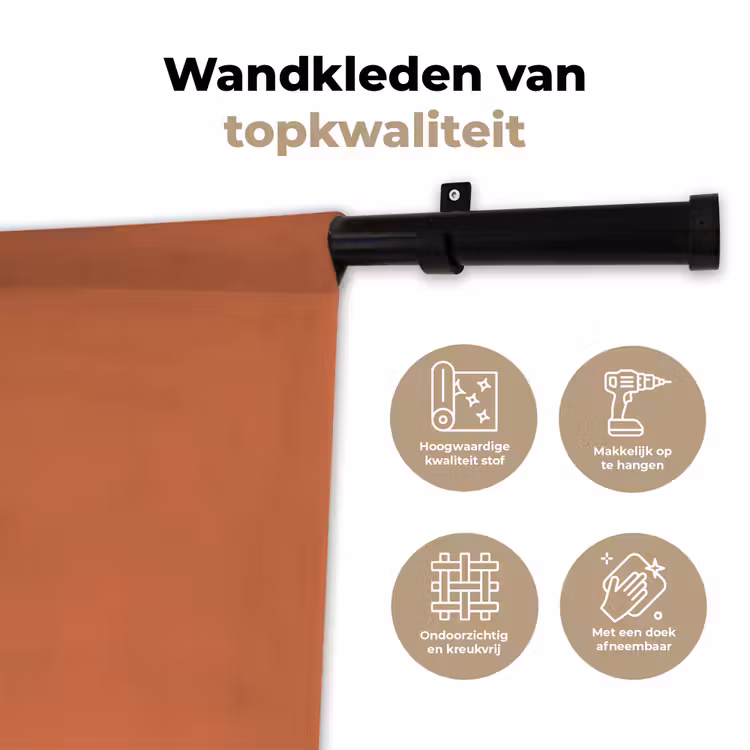 Classic - Terracotta - Oranje Wandkleed katoen klein 269 -sfeer2