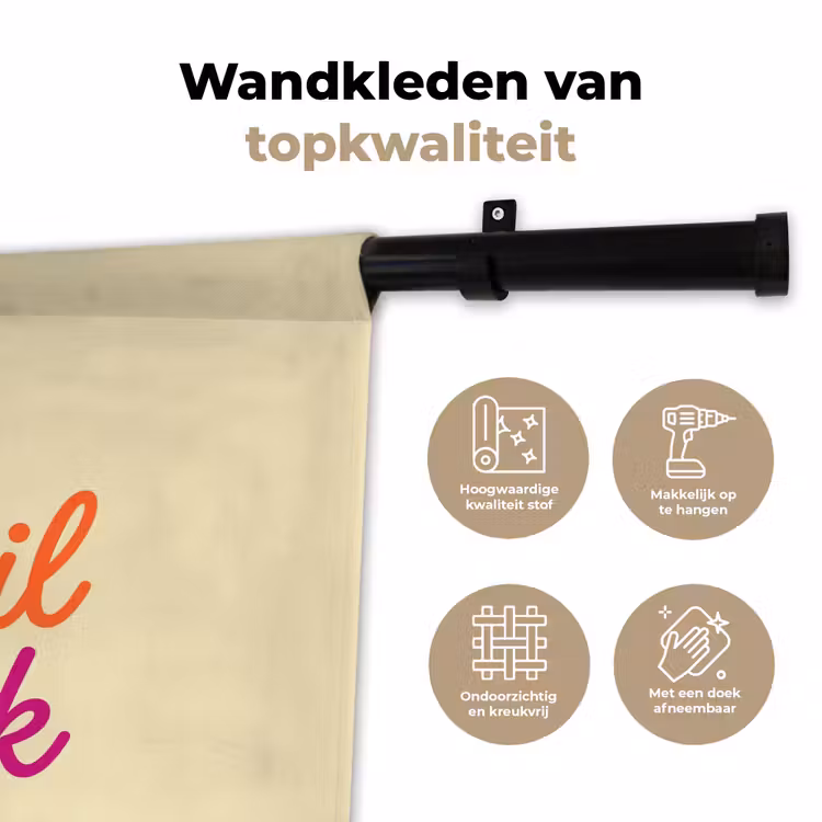 Cocktail O'Clock - Geel - Retro Wandkleed katoen klein -sfeer2