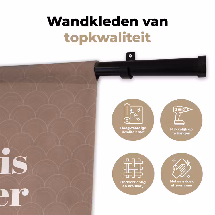 Cocktail - Tekst - Patroon - Wit Wandkleed katoen klein -sfeer2