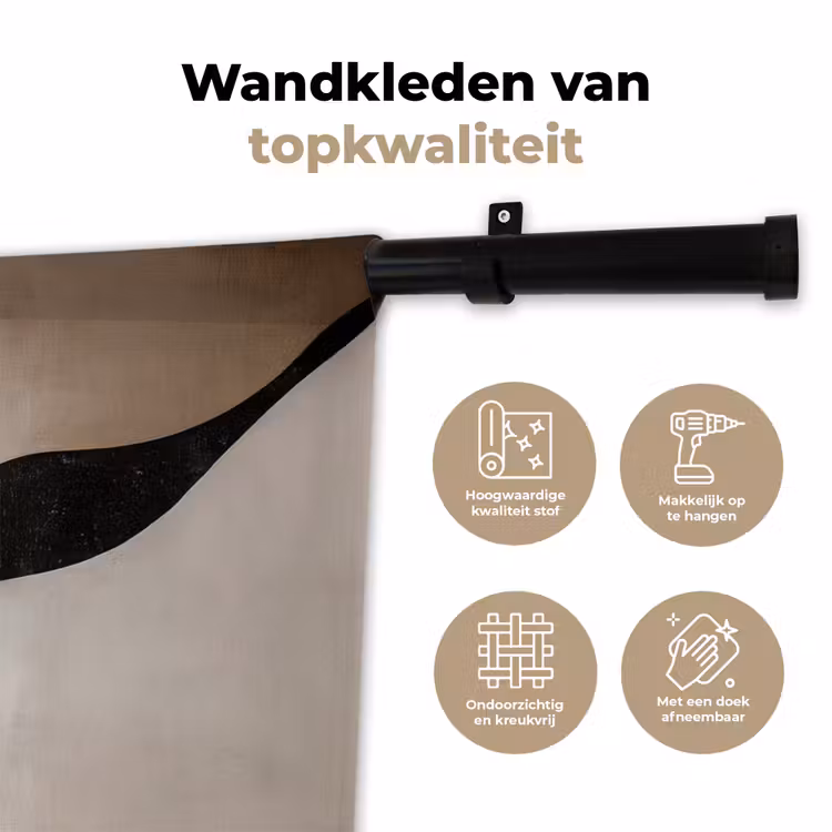 Contourlijnen - Abstracte landschap Wandkleed katoen klein -sfeer2
