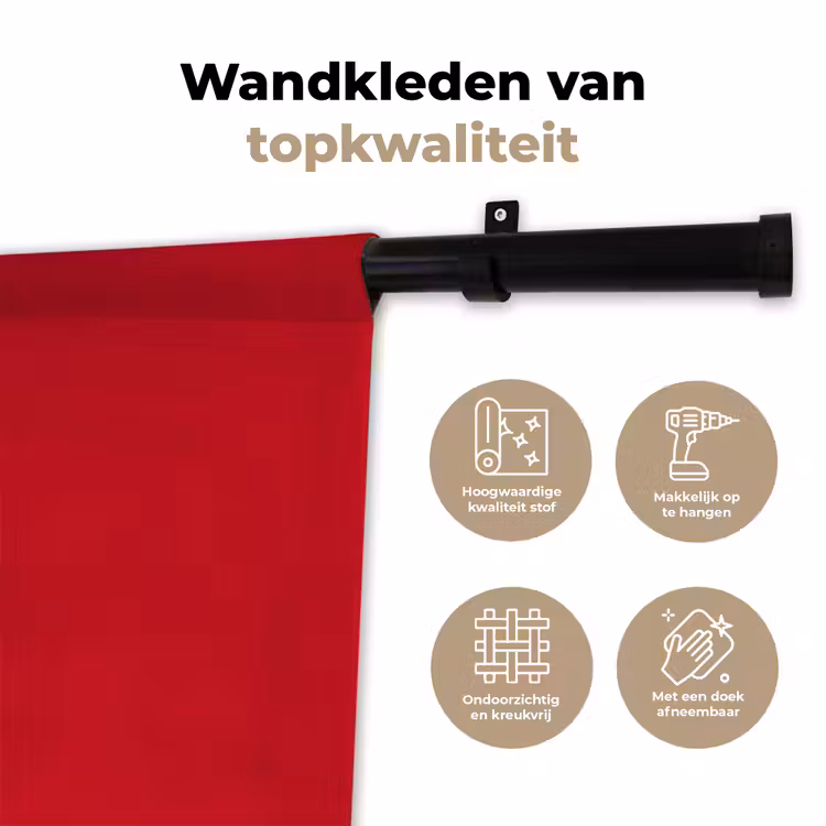 Crimson - Velvet - Rood Wandkleed katoen klein 269 -sfeer2