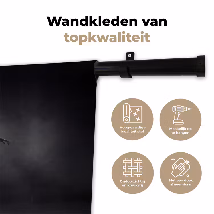 Danser - Podium - Zwart-wit - Kunst - Klassiek Wandkleed katoen klein -sfeer2