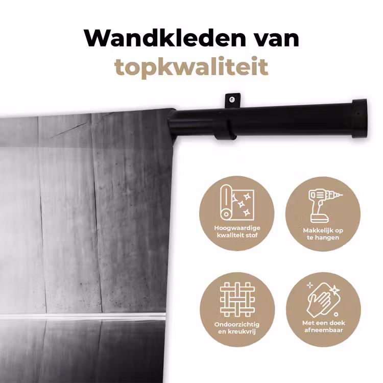 Danser - Silhouette - Kunst - Modern - Zwart-wit Wandkleed katoen klein -sfeer2