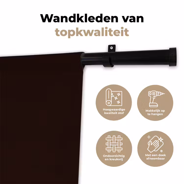 Deep - Obsidian - Bruin Wandkleed katoen klein 269 -sfeer2