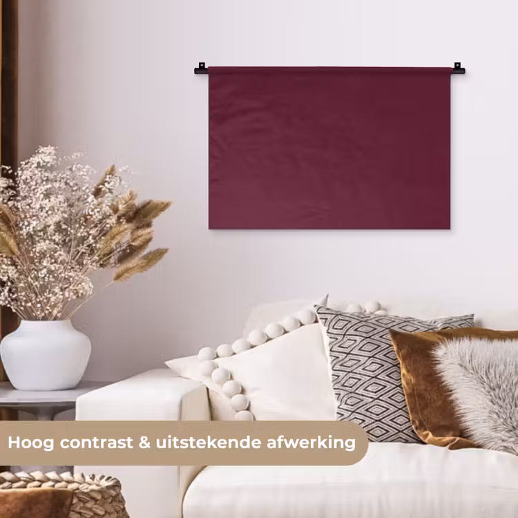 Deep - Plum - Paars Wandkleed katoen klein 269 -sfeer1