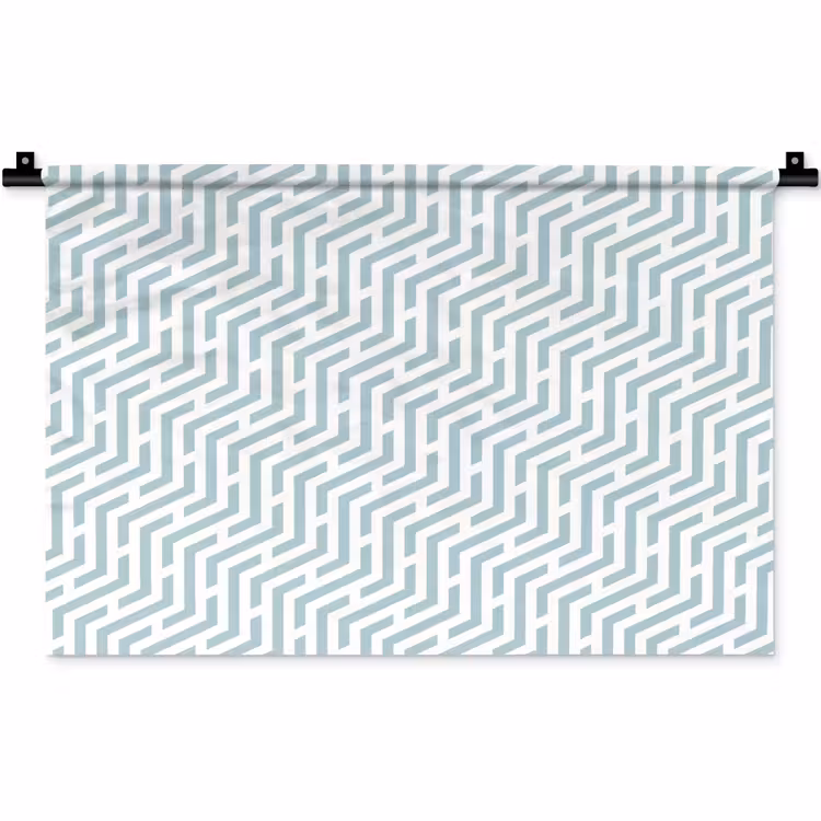 Design - Geometrie - Patroon - Groen Wandkleed katoen klein 269 -zz3d