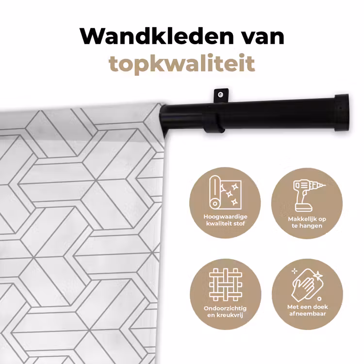 Design - Geometrie - Patroon - Lijn Wandkleed katoen klein 269 -sfeer2