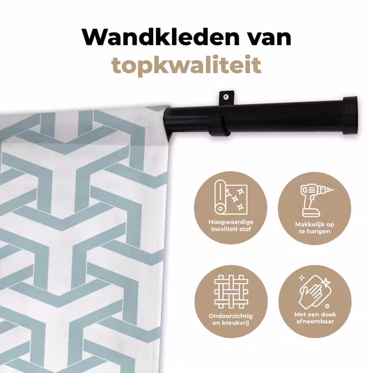 Design - Lijn - Patroon Wandkleed katoen klein 269 -sfeer2